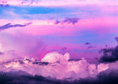 nuages roses la fée bleue photographie